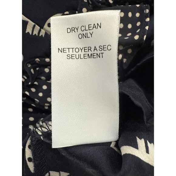 Nanette Lepore Top Women 8 Silk Navy Babydoll Fairycore Grunge 90s Y2K - Picture 10 of 10